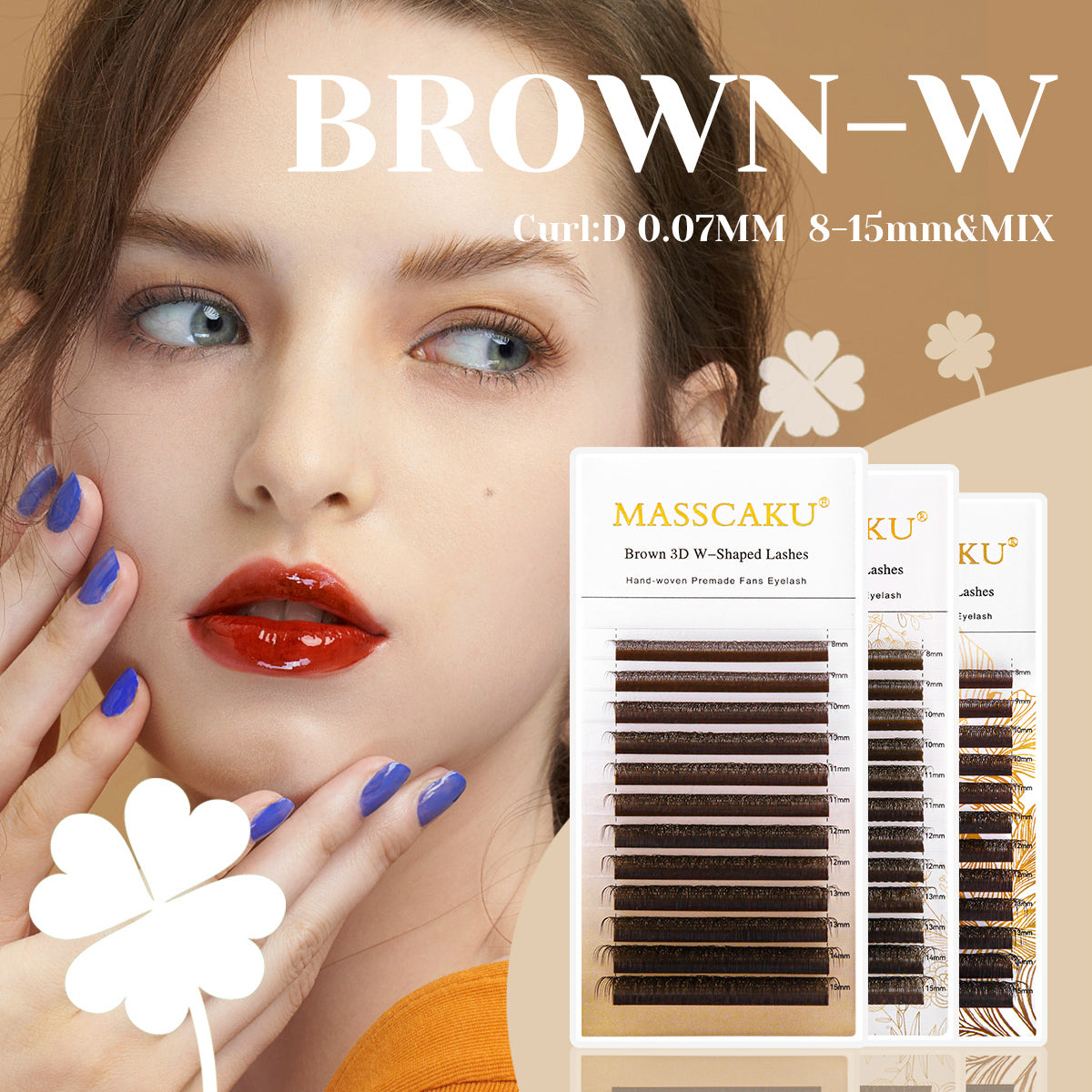 Brown 5D W Shaped Eyelash