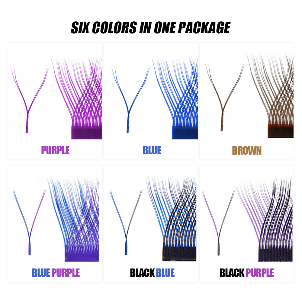 Colored YY Shaped Eyelash