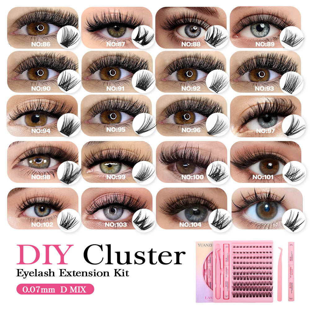 10 Lines Home DlY Clusters Lash Kit #103