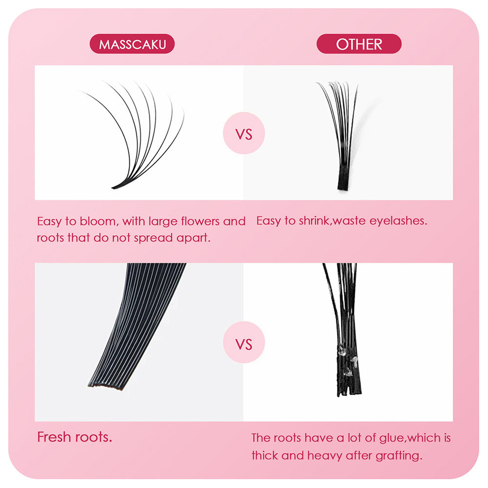 Camellia Easy Fanning Blooming Eyelashes 0.05mm Thickness