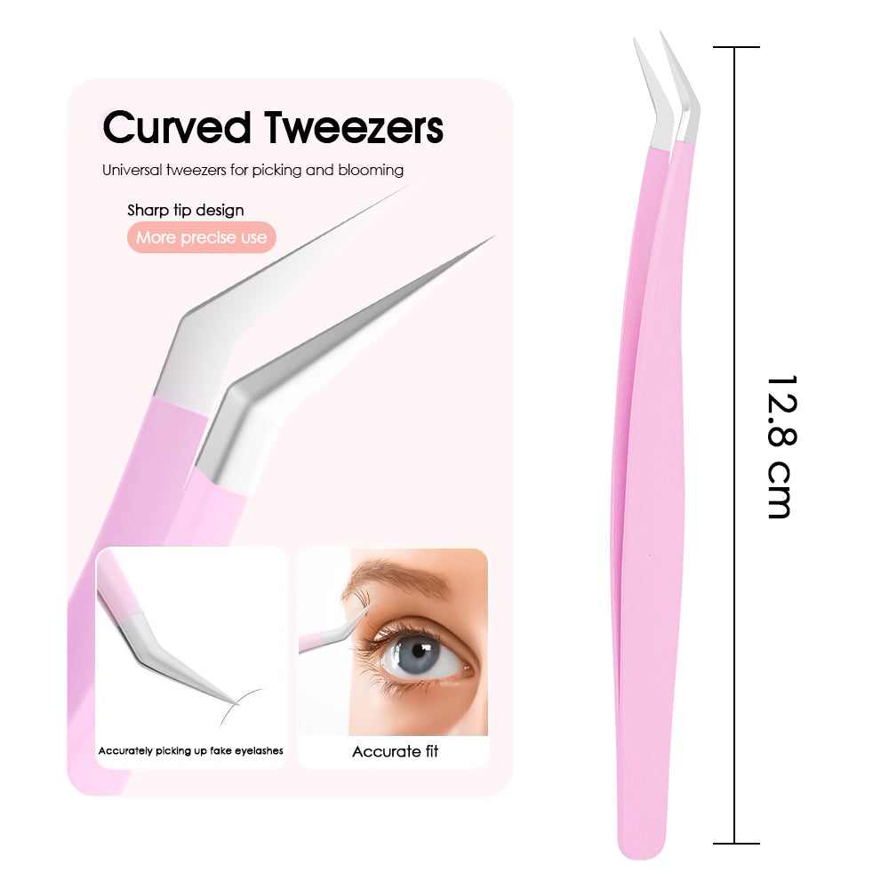 Color Beauty Salon Eyelash Tweezers