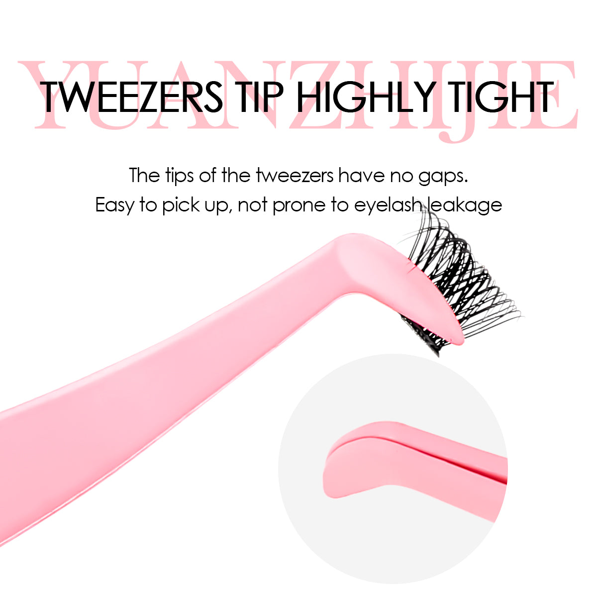 Pink Eagle Beak Shaped DIY Eyelash Tweezers