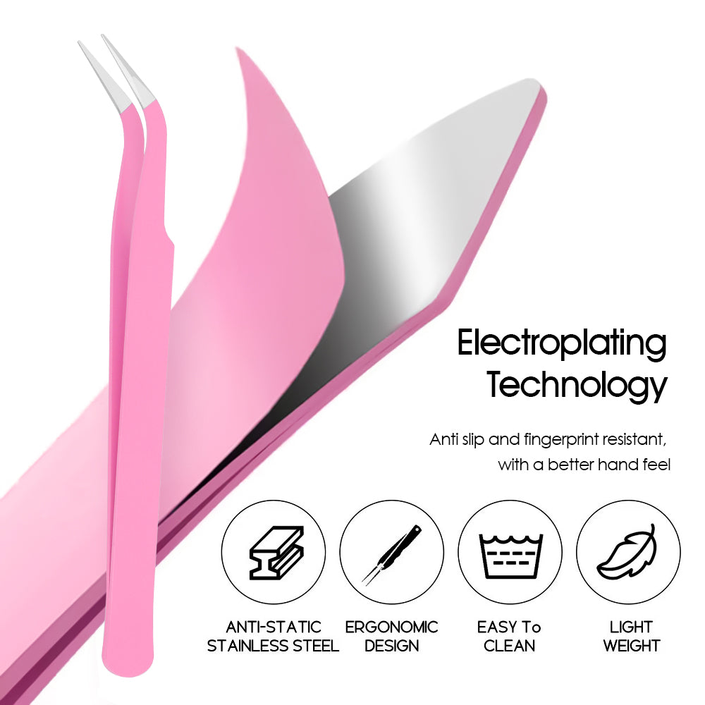Pink Curved Mouth DIY Tweezers