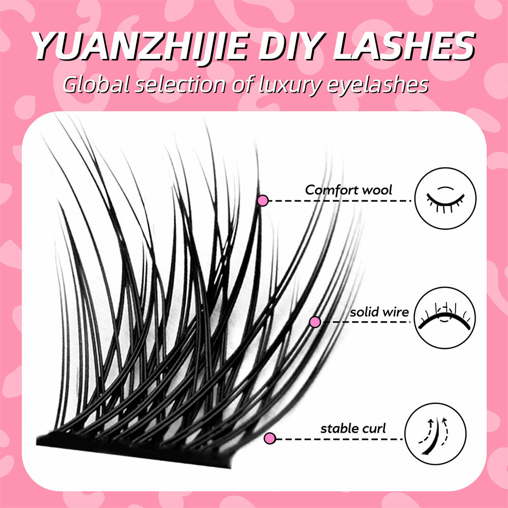 10 Lines Home DlY Clusters Lash Kit #103