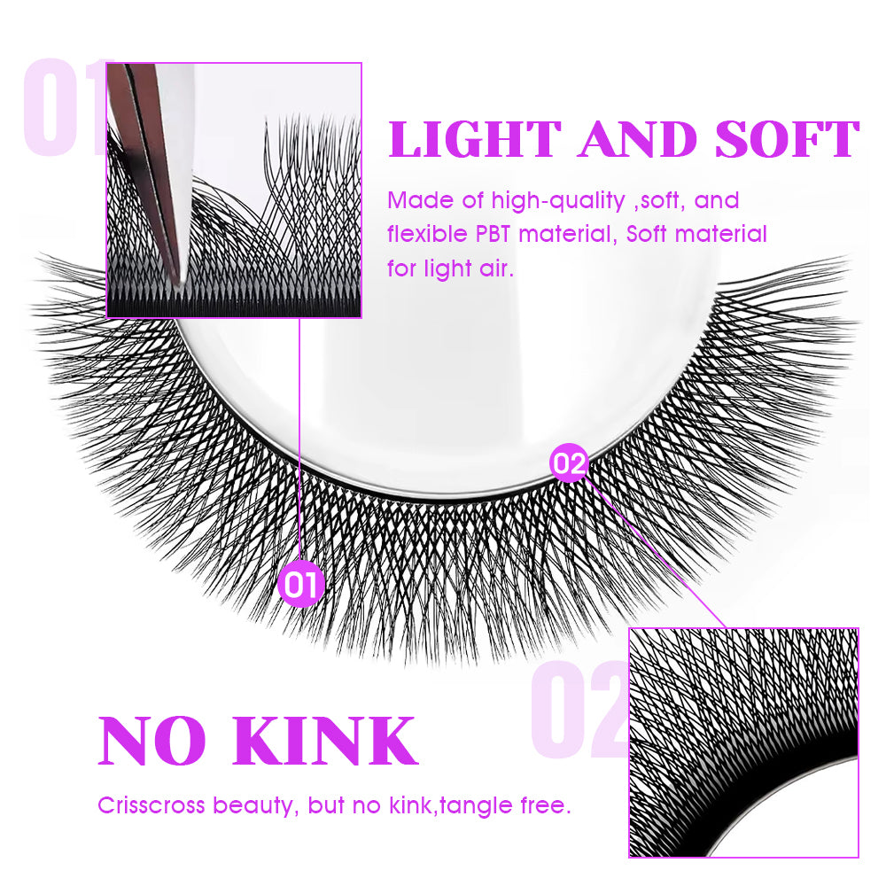 7D W Shaped Premade Fans Eyelash Extension