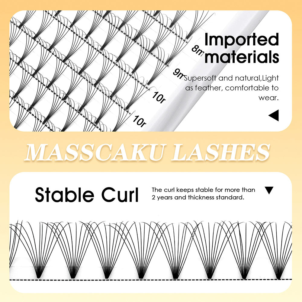 Premade Fans Short Stem Lashes 5D