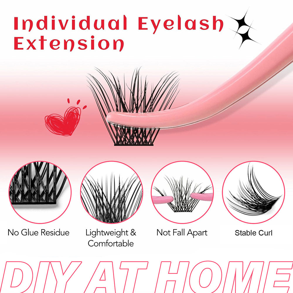 12 Small Lines DlY Clusters Lash Extention #31