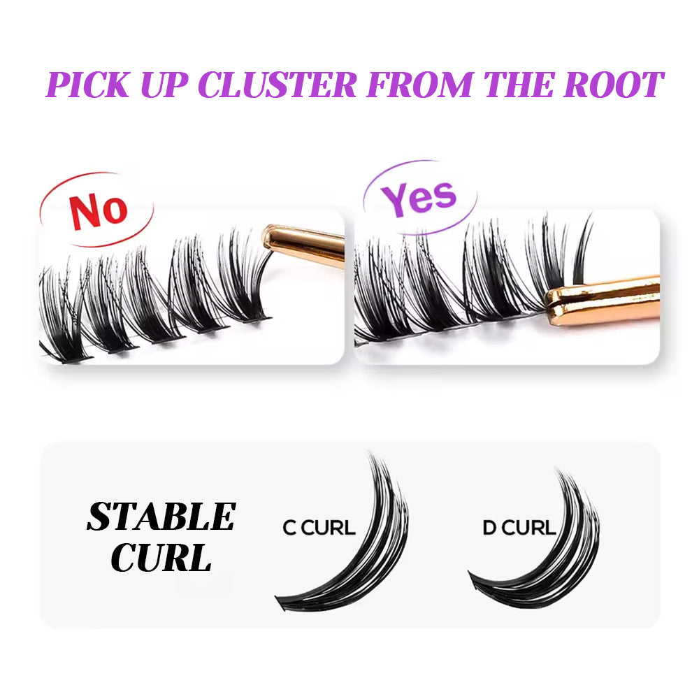 Heat Bonded Cluster Eyelash Extension 20D