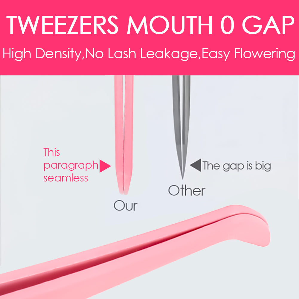 Pink Eagle Beak Shaped DIY Eyelash Tweezers