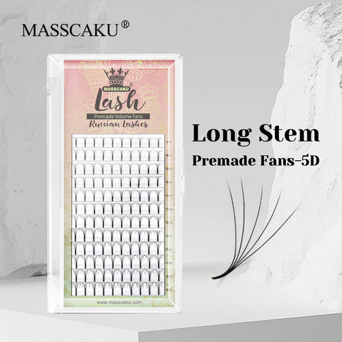 Premade Fans Long Stem Lashes 5D