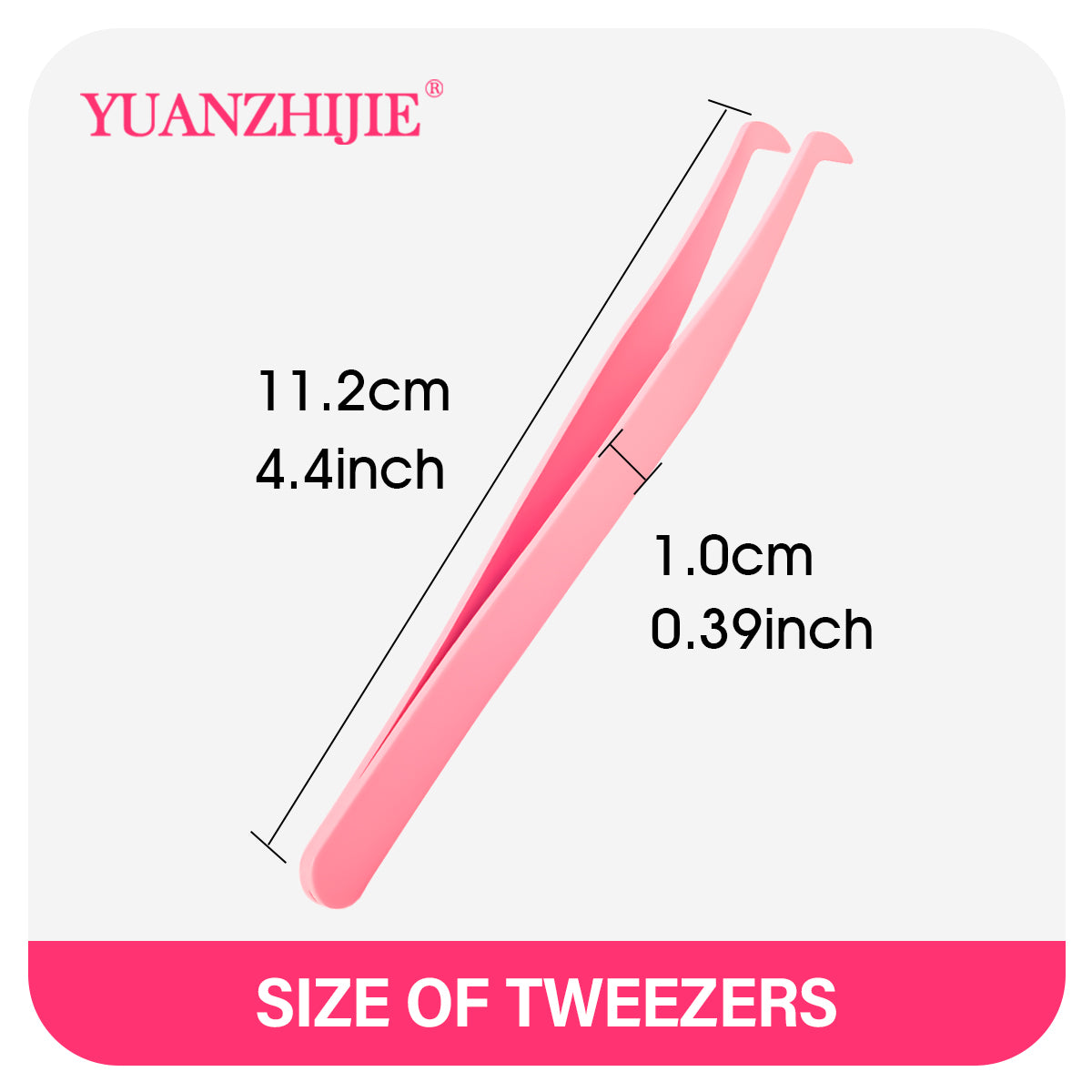 Pink Eagle Beak Shaped DIY Eyelash Tweezers