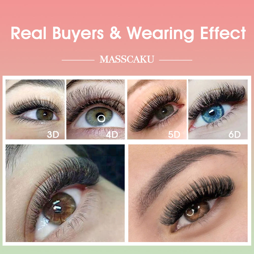 Premade Fans Long Stem Lashes 5D