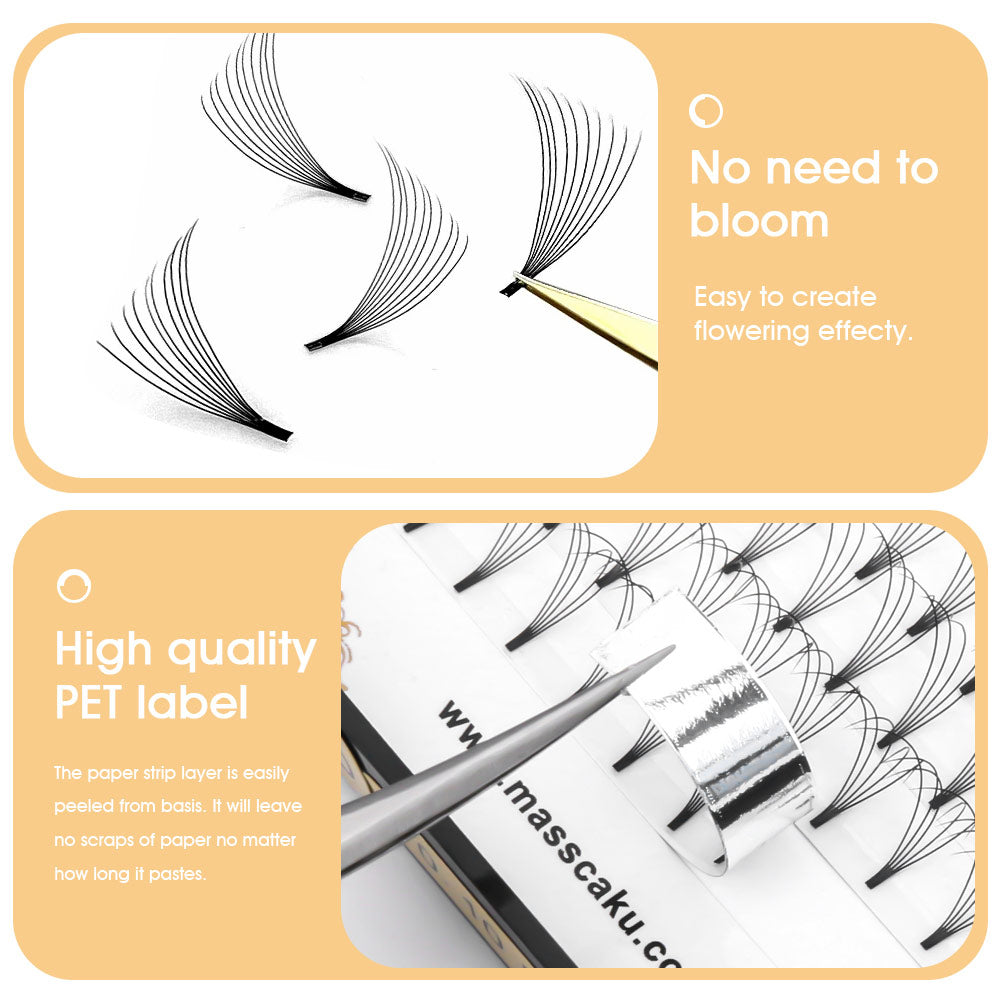 Premade Fans Short Stem Lashes 5D