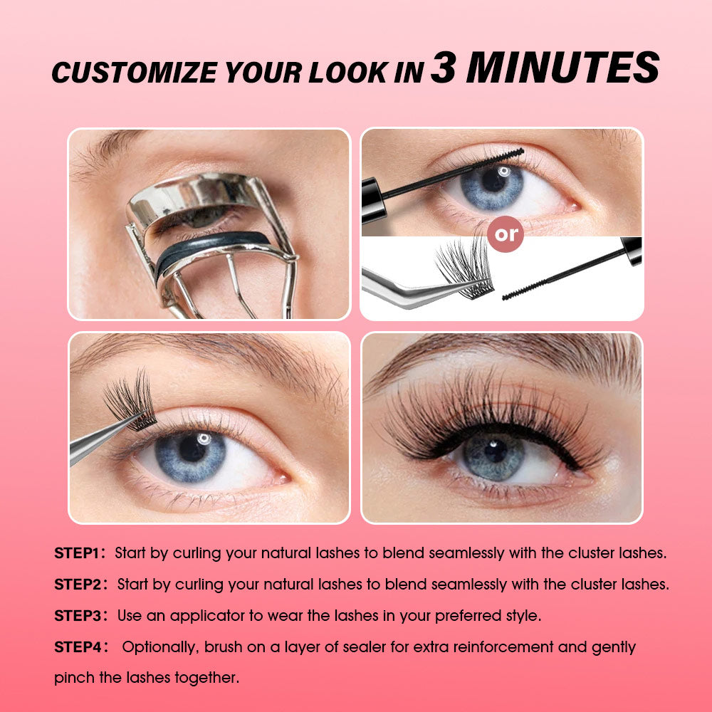 12 Small Lines DlY Clusters Lash Extention #31