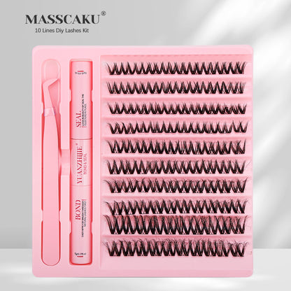 10 Lines Home DlY Clusters Lash Kit #103