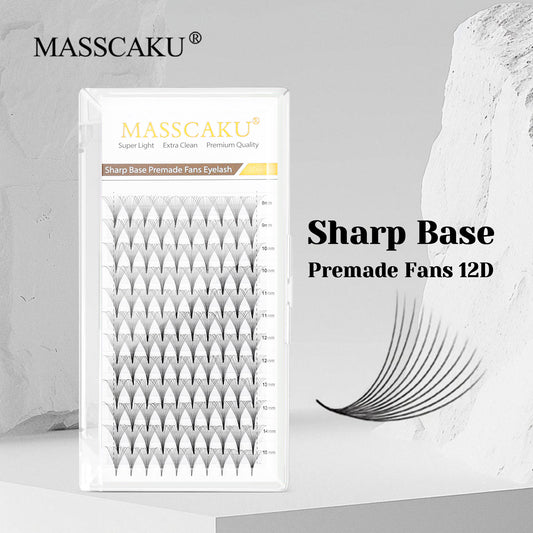 Sharp Base Premade Fans Eyelash 12D