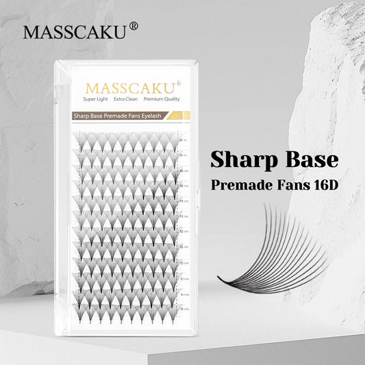 Sharp Base Premade Fans Eyelash 16D