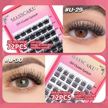 12 Small Lines DlY Clusters Lash Extention #31