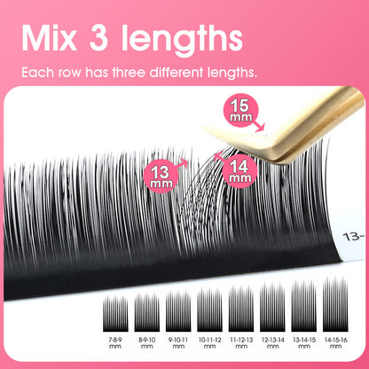 Camellia Easy Fanning Blooming Eyelashes 0.10mm Thickness