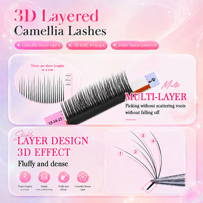 Layered Camellia Eyelash