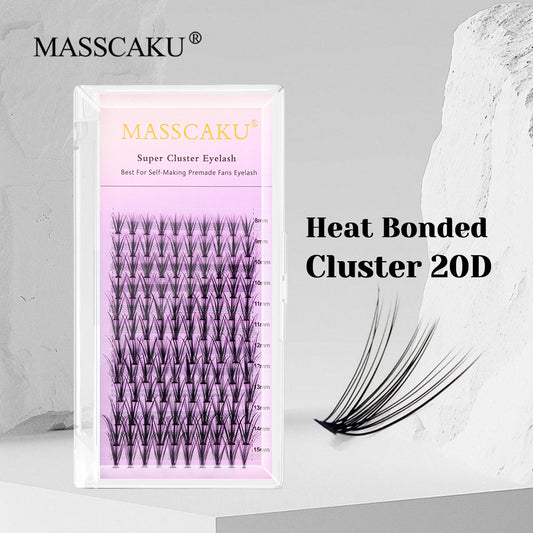 Heat Bonded Cluster Eyelash Extension 20D