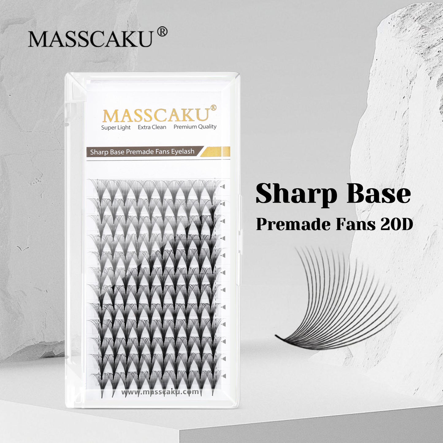 Sharp Base Premade Fans Eyelash 20D