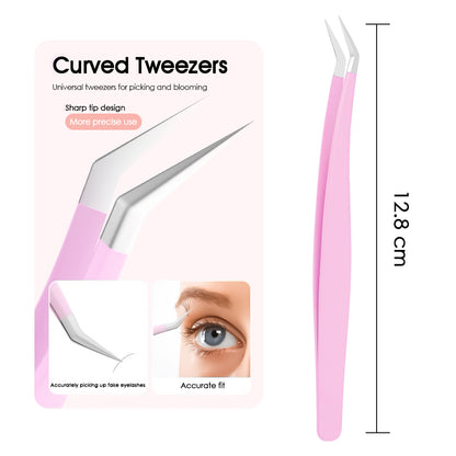 Color Beauty Salon Eyelash Tweezers