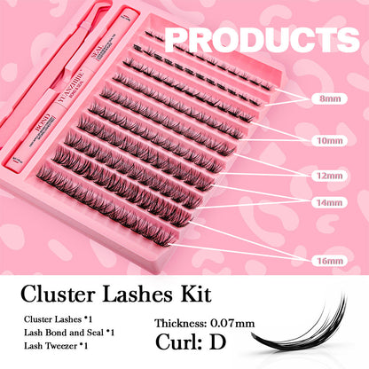 10 Lines Home DlY Clusters Lash Kit #90