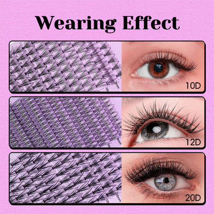 Heat Bonded Cluster Eyelash Extension 20D