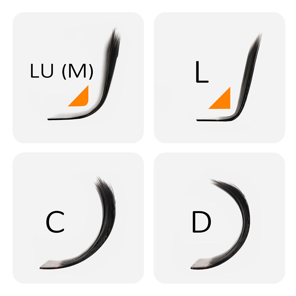 3D W Shaped Premade Fans Eyelash L LU M Curl