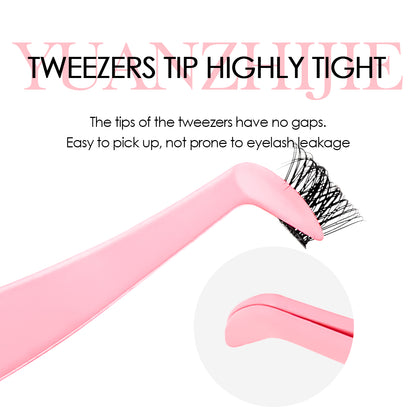 Pink Eagle Beak Shaped DIY Eyelash Tweezers