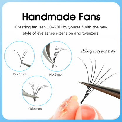 12 Lines Classic Volume Eyelash Extension 0.10mm Thickness