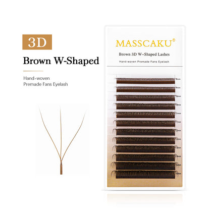 Brown 3D W Shaped Eyelash