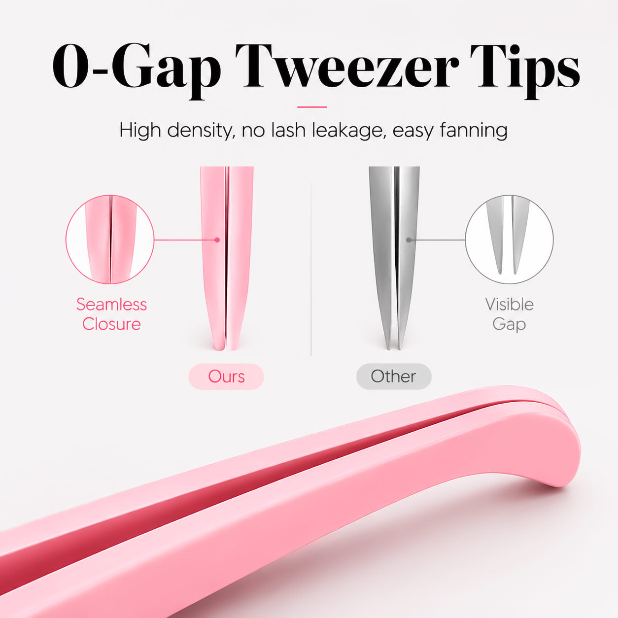 Pink Eagle Beak Shaped DIY Eyelash Tweezers
