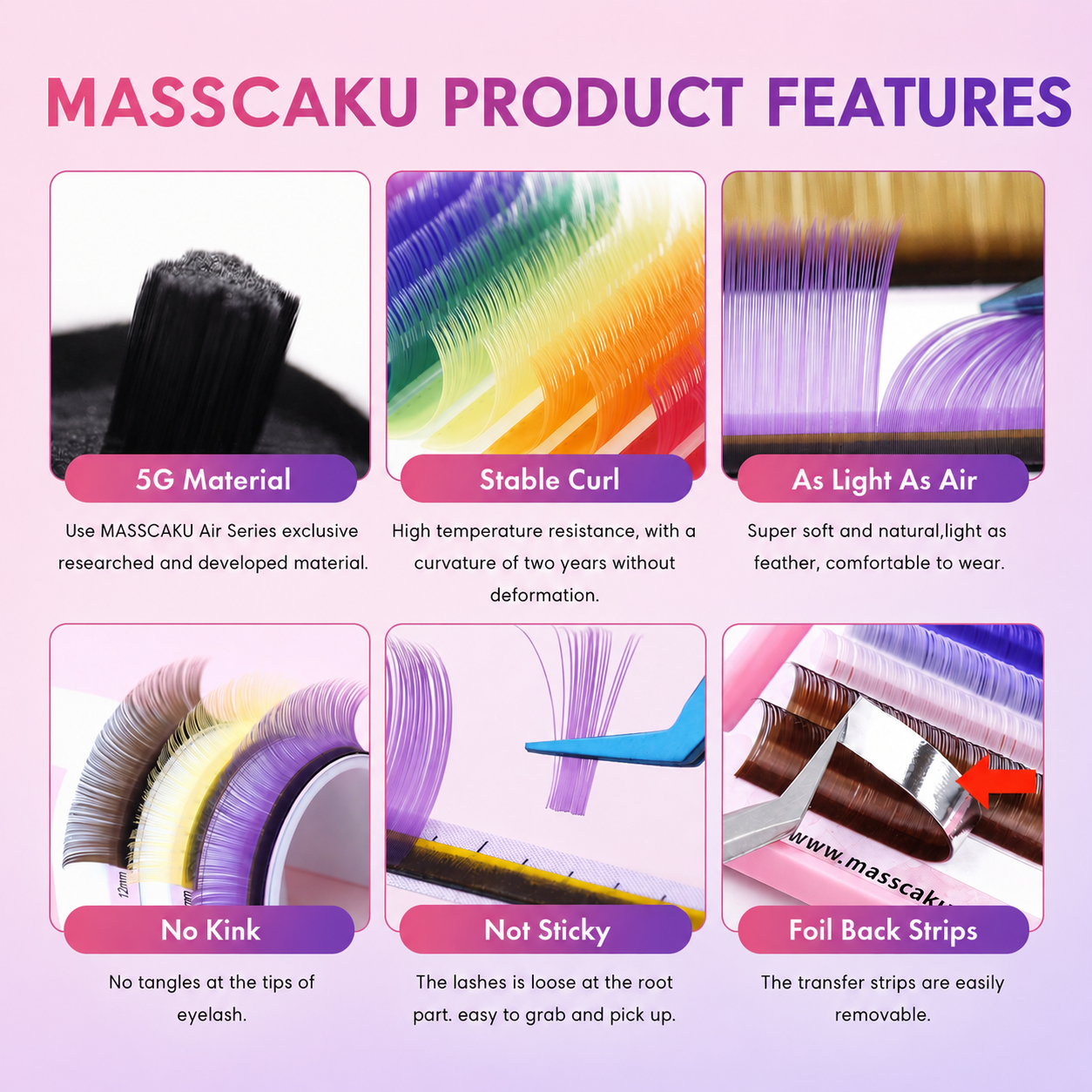Colored Classic Volume Eyelash Extension
