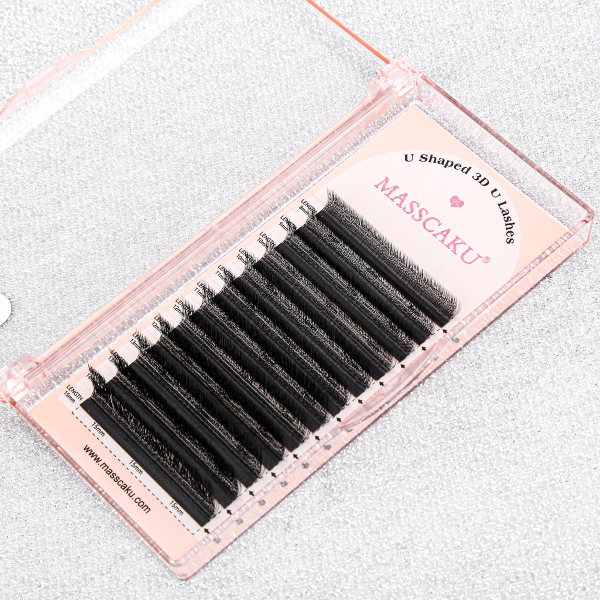 رموش بنية 5D على شكل حرف W 