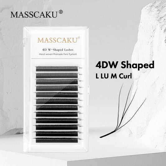 4D W Shaped Premade Fans Eyelash L LU M Curl