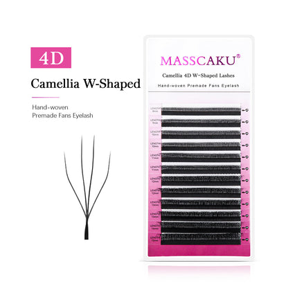 Pestañas Camellia 4D en forma de W 