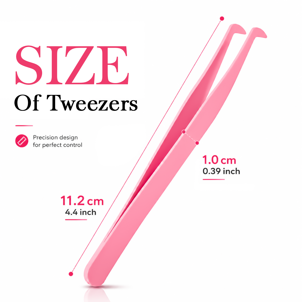 Pink Eagle Beak Shaped DIY Eyelash Tweezers