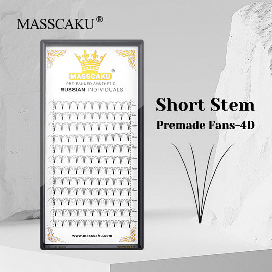 Premade Fans Short Stem Lashes 4D