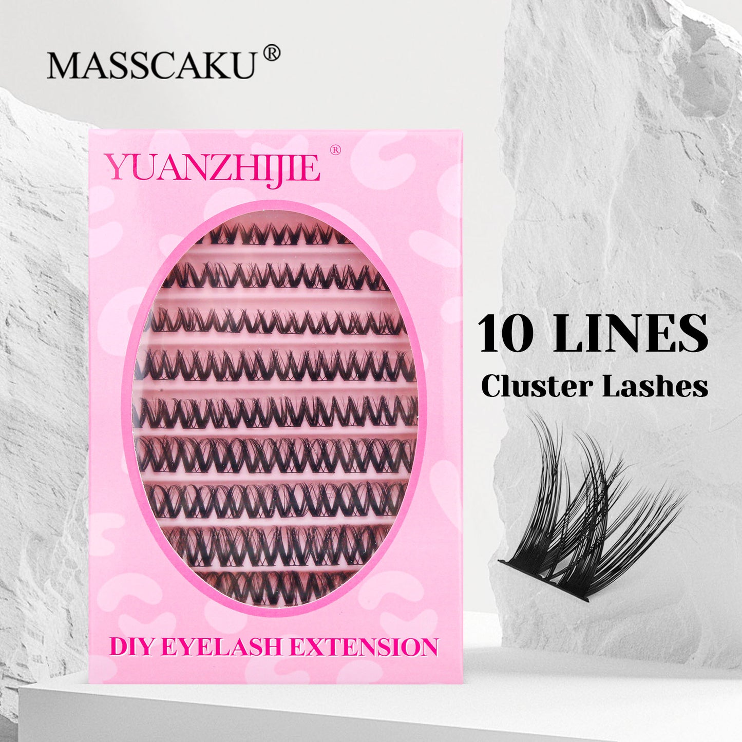 10 Lines Home DlY Clusters Lash Extention #50