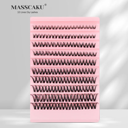 10 Lines Home DlY Clusters Lash Extention #50