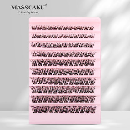 10 Lines Home DlY Clusters Lash Extention #53
