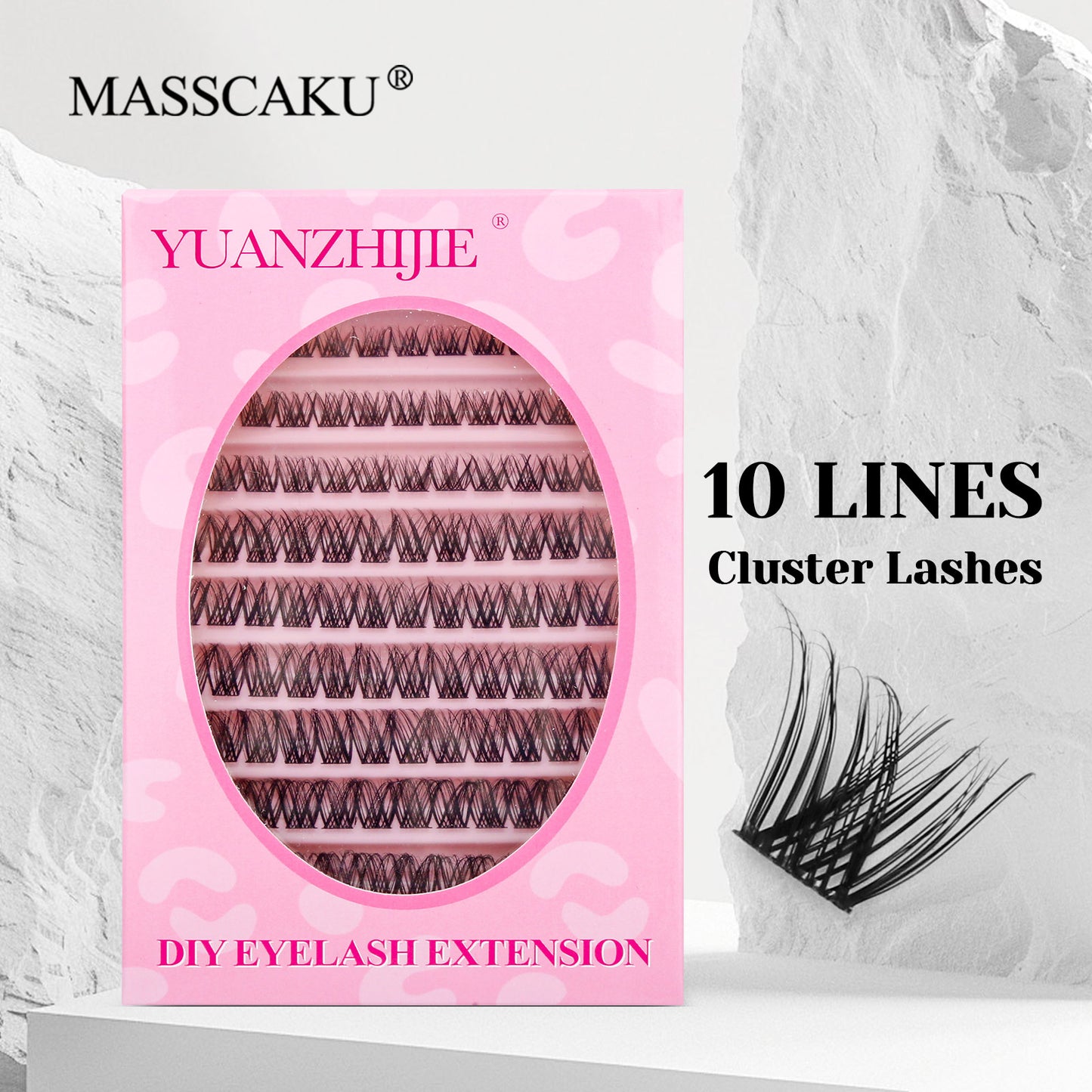 10 Lines Home DlY Clusters Lash Extention #53