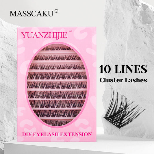 10 Lines Home DlY Clusters Lash Extention #53