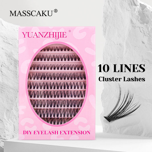 10 Lines Home DlY Clusters Lash Extention #58