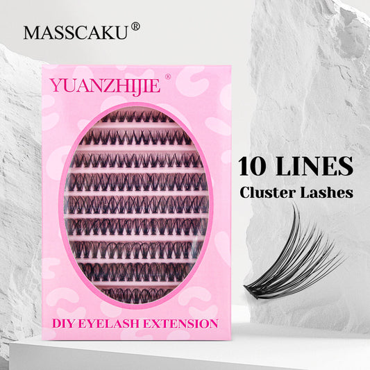 10 Lines Home DlY Clusters Lash Extention #59