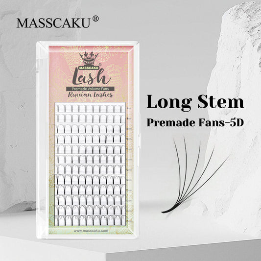Premade Fans Long Stem Lashes 5D