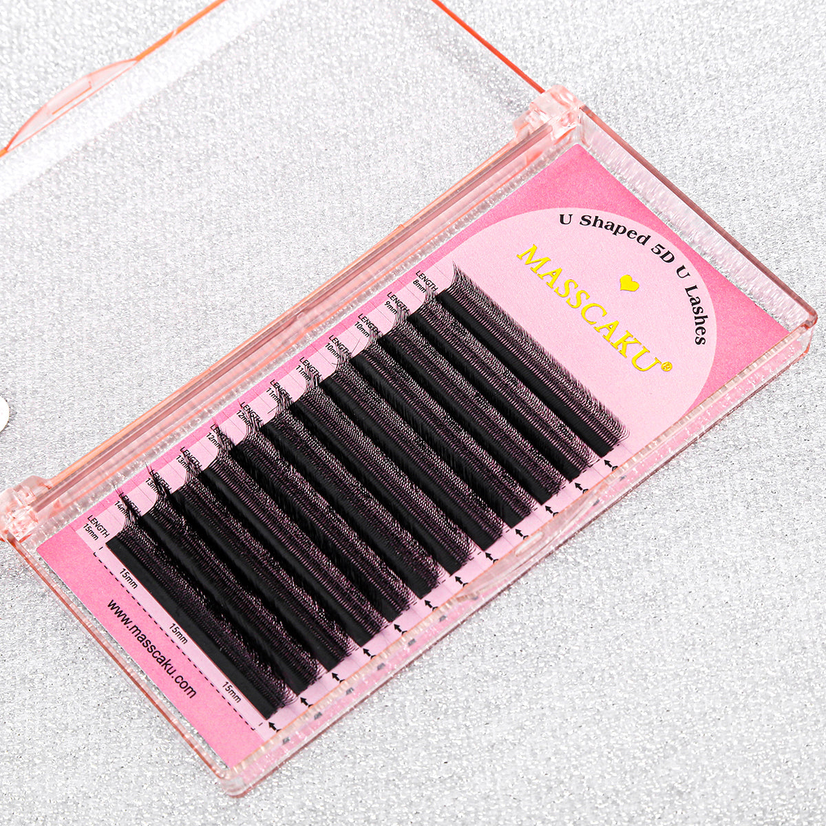 رموش بنية 5D على شكل حرف W 