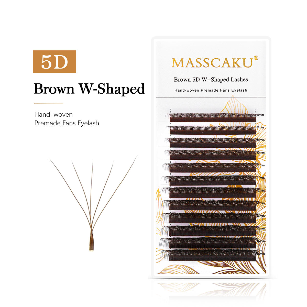 Brown 5D W Shaped Eyelash